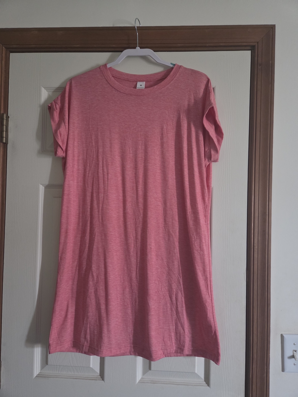 Pink Heathered T-Shirt Dress